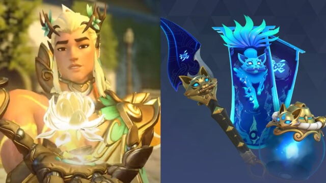 Overwatch 2 Season 19 mythic skins: Divine Druid Lifeweaver and Spirit Keeper Kiriko