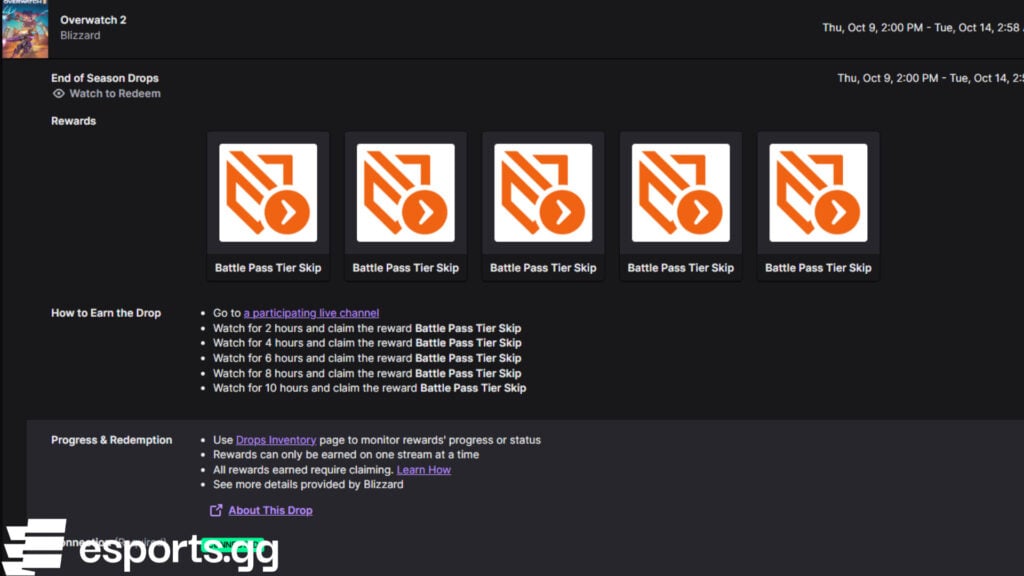 Overwatch 2 Twitch Drops