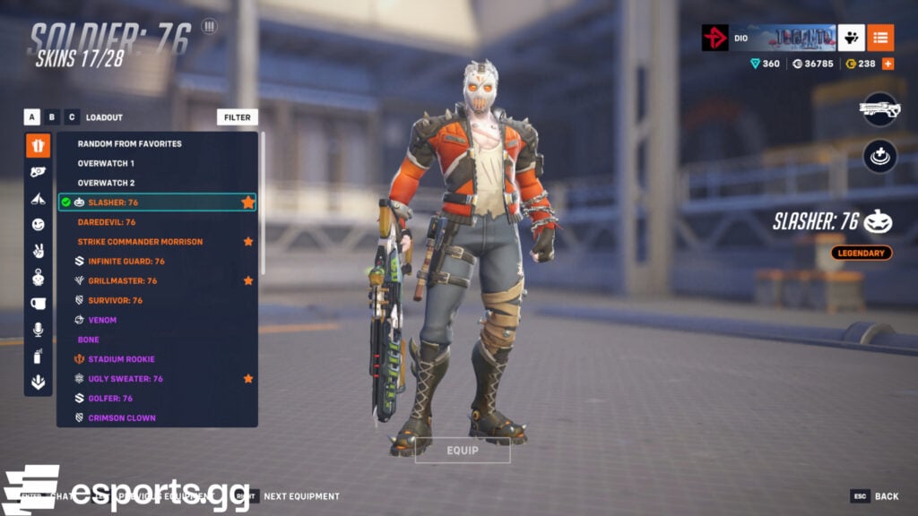 Slasher Soldier 76 skin