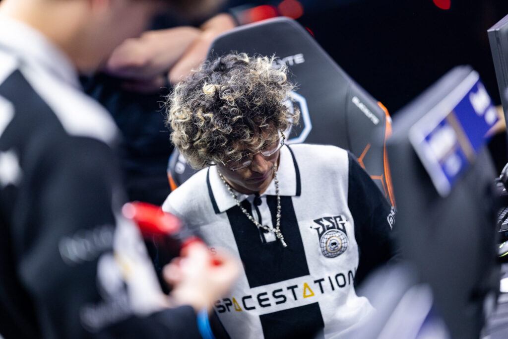 It's a photo of kofyr, a Rocket League player during the RLCS World Championship.