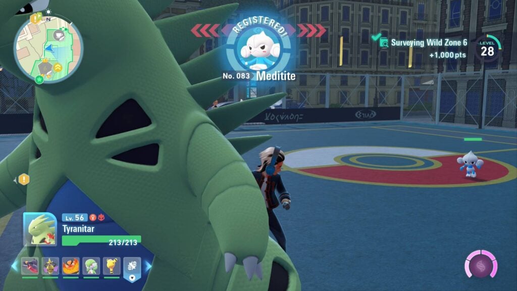 Surveying Wild Zones, which is one of the way to quickly complete Mable's Research in Pokémon Legends: Z-A