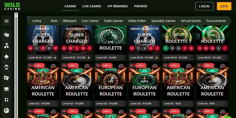 Wild Casino US - Roulette -