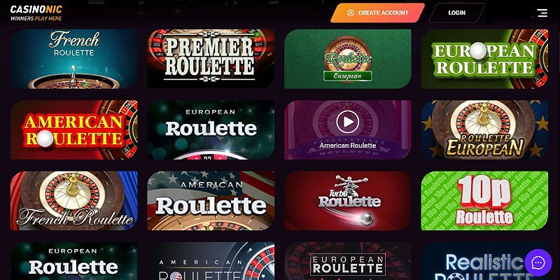 Casinonic Casino AU - Roulette