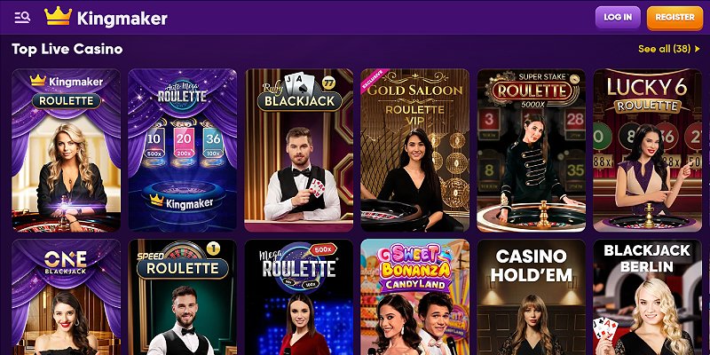Kingmaker Casino AU - Live Casino