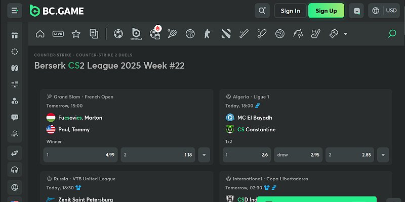 BC.Game Sports US - CS2