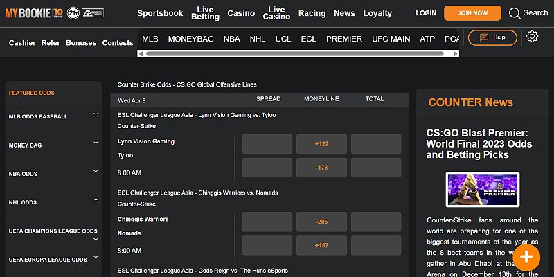 MyBookie Sports US - CS2