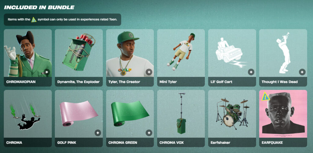 Fortnite x Tyler, the Creator cosmetics
