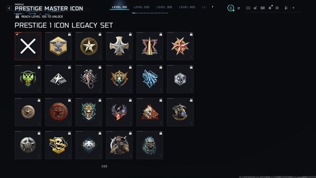 Black Ops 7 Prestige 1 Icons