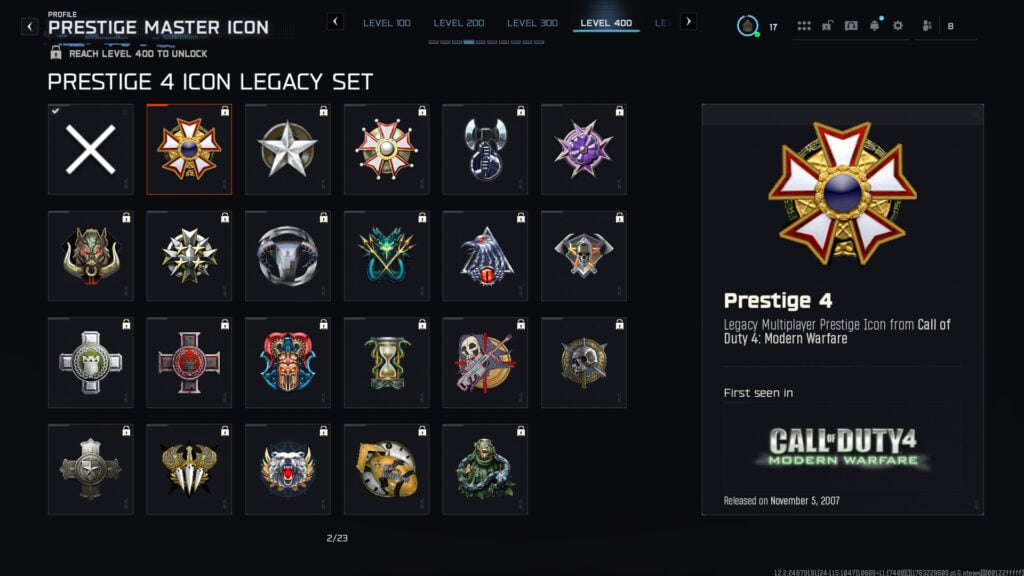 Black Ops 7 Prestige 4 Icons