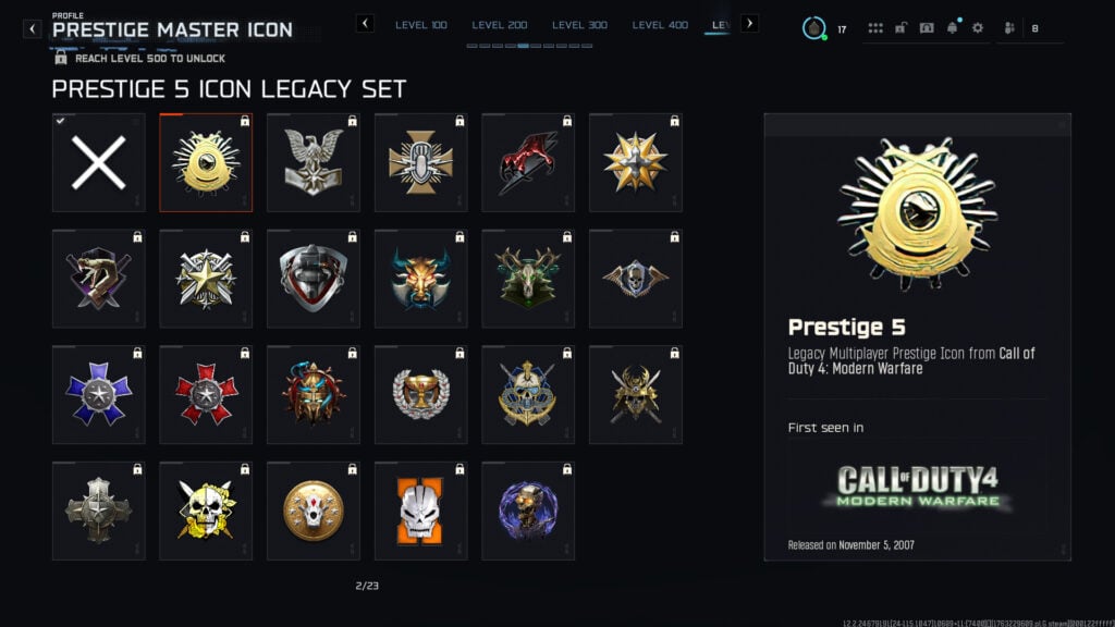 Black Ops 7 Prestige 5 Icons