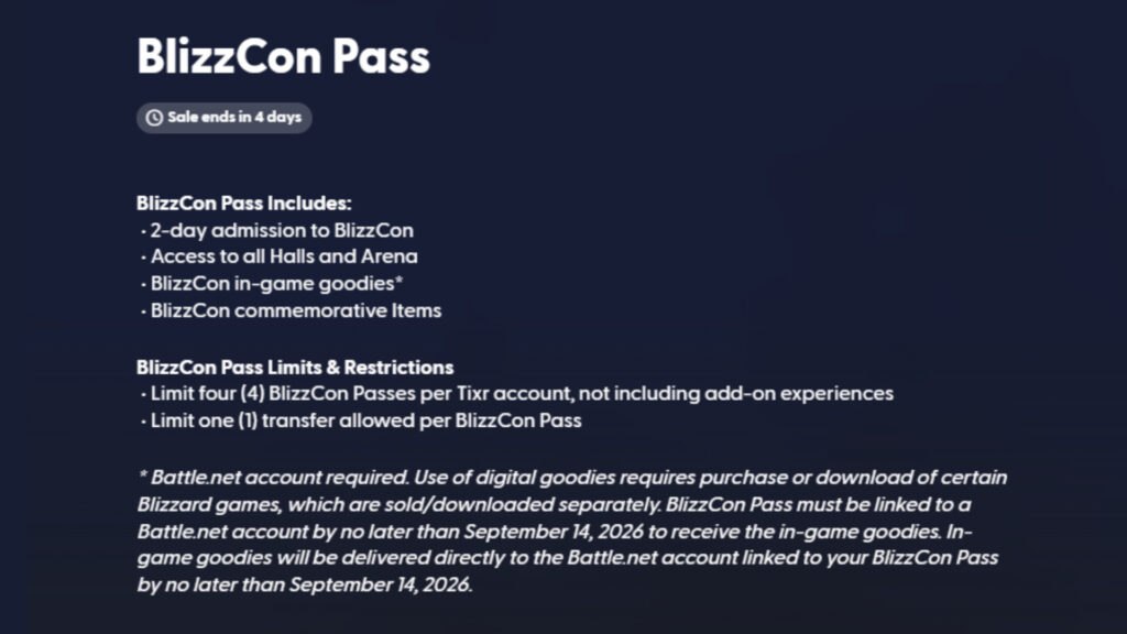 BlizzCon Pass