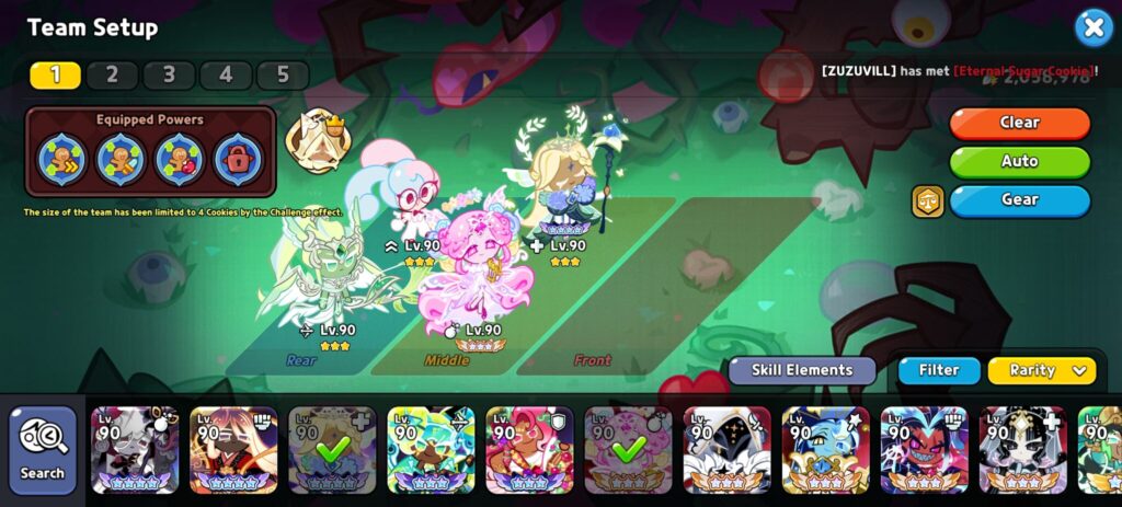 CRK Abyss of the Four team for Eternal Sugar Cookie Boss