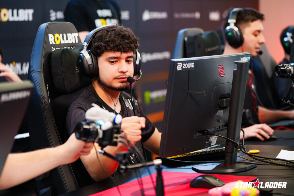 The photo features the Counter-Strike 2 players from the team Legacy at the esports tournament CS2 StarLadder Budapest Major 2025.