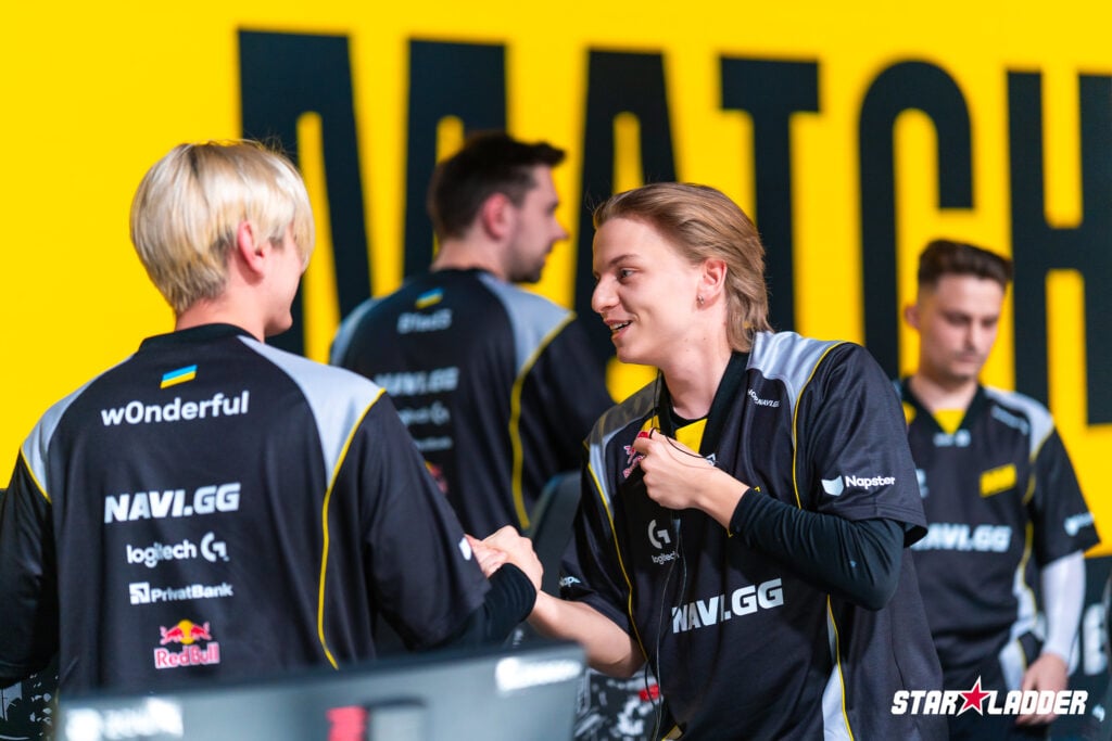 It’s a photo of the Counter-Strike 2 esports team NAVI at the CS2 event StarLadder Budapest Major 2025.