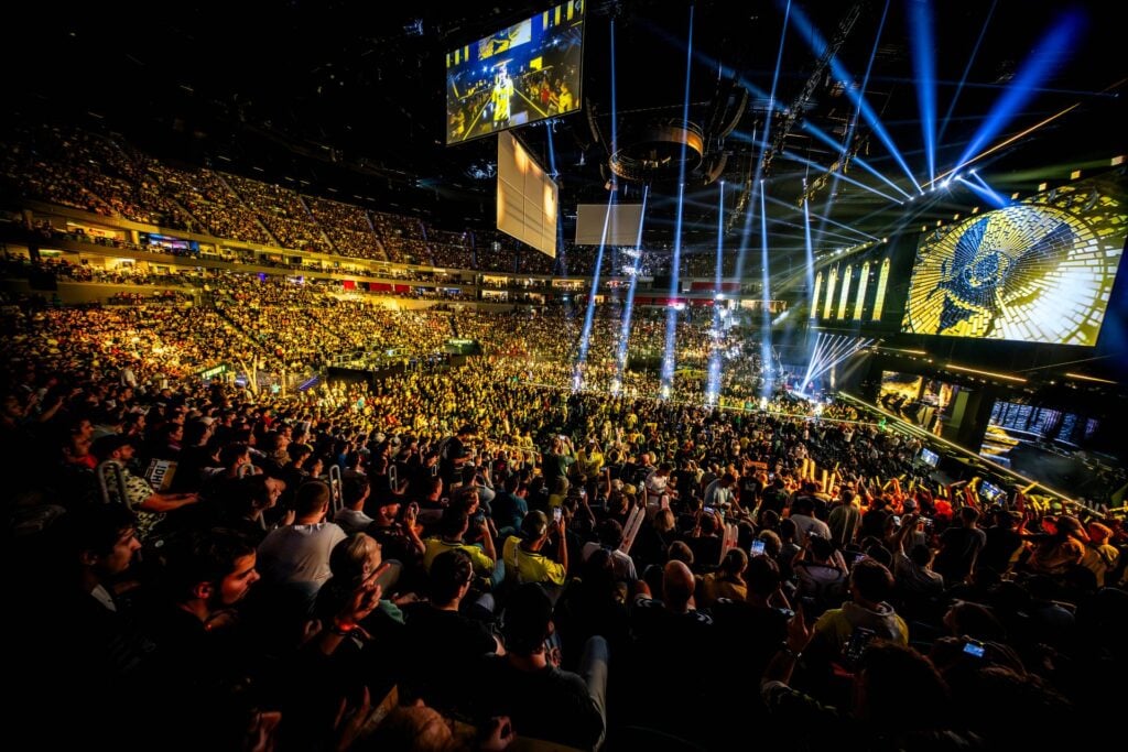 The photo of the tournament arena during CS2 esports Intel Extreme Masters Cologne 2025.