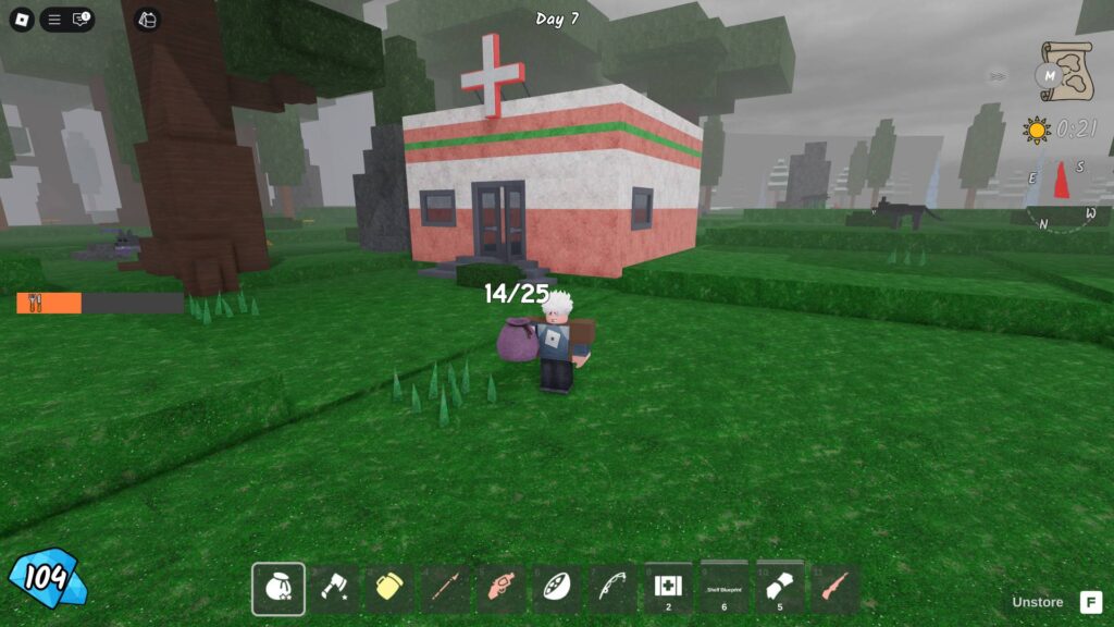 Clinic: the best place to get bandages in 99 Nights in the Forest