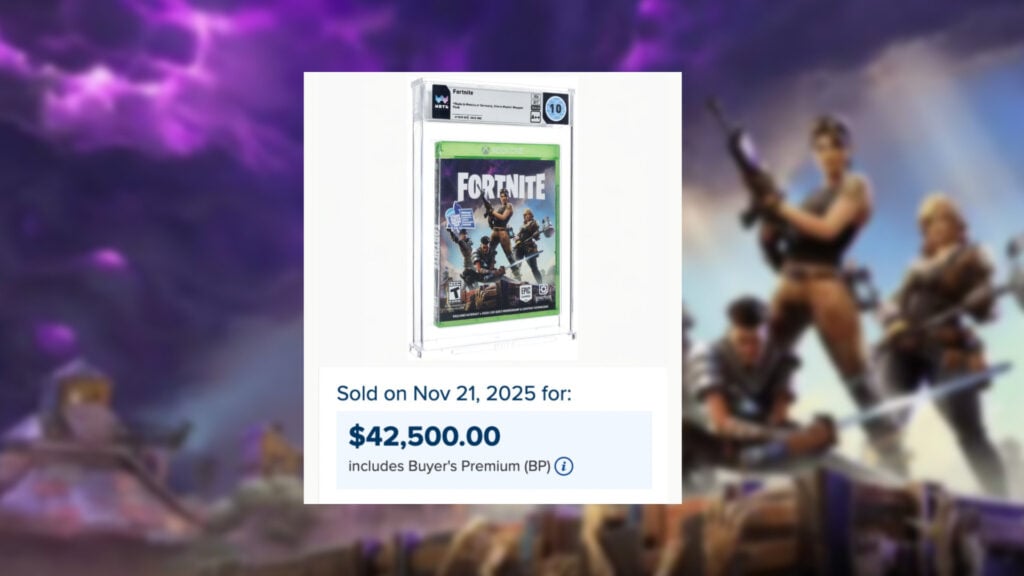 A physical copy of Fortnite sold for $42k