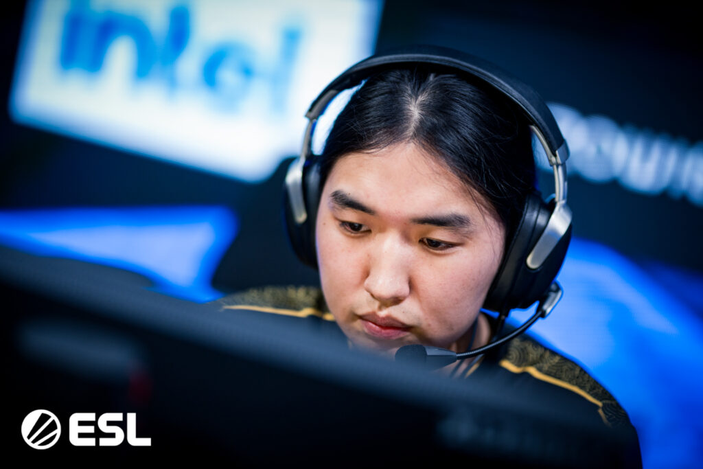 It’s a photo of the CS2 esports player 910 from the team The MongolZ at the tournament IEM Chengdu 2025.