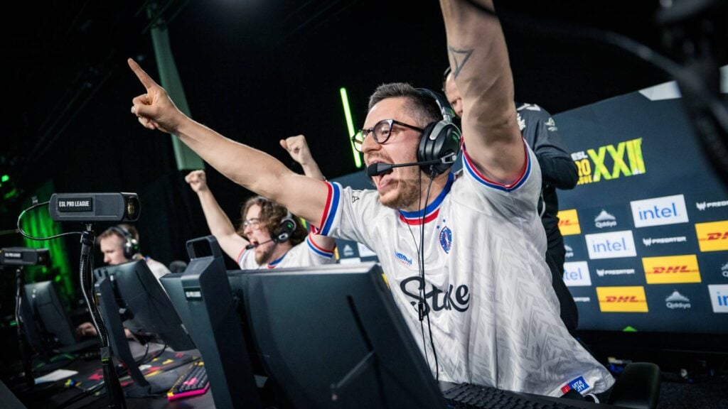 The CS2 esports player apEX from Team Vitality at the tournament IEM Cologne 2025 - a photo.