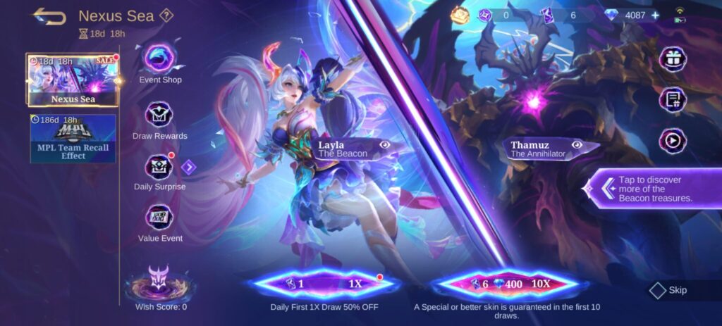MLBB Nexus Sea skins