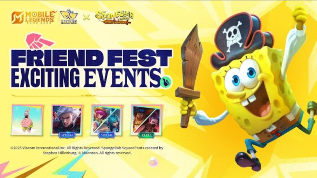 MLBB x SpongeBob event calendar revealed: Free Cyclops skin and new minigames