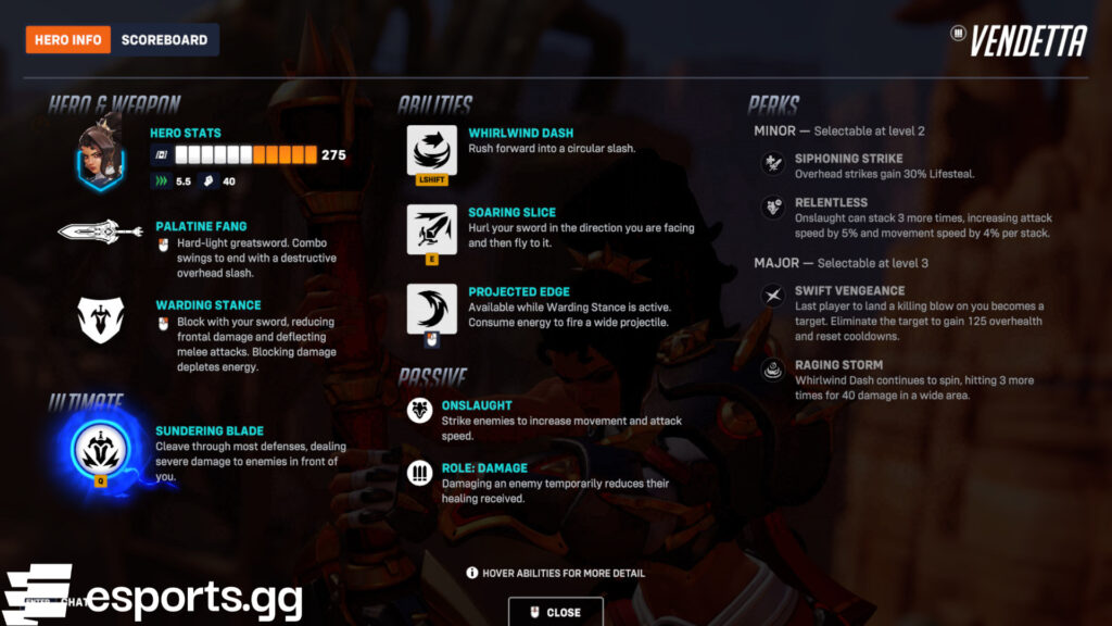 Overwatch 2 Vendetta abilities