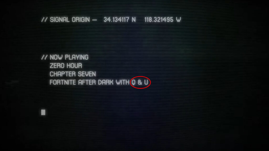 Kill Bill Q & U Fortnite teaser