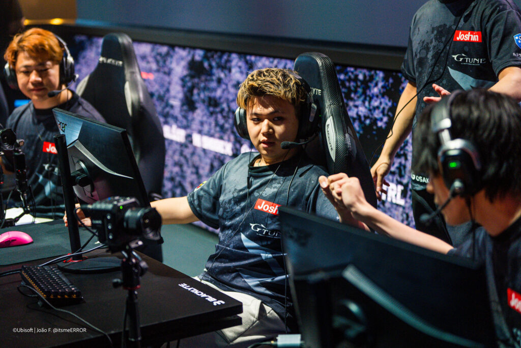 It’s a photo of the R6 esports players from the team CAG Osaka during the tournament RE:L0:AD Rio de Janeiro 2025.