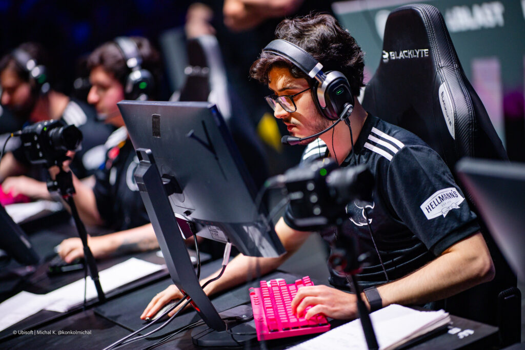 The photo features the Rainbow Six Siege X team FURIA at the Major 2025 tournament in Munich.