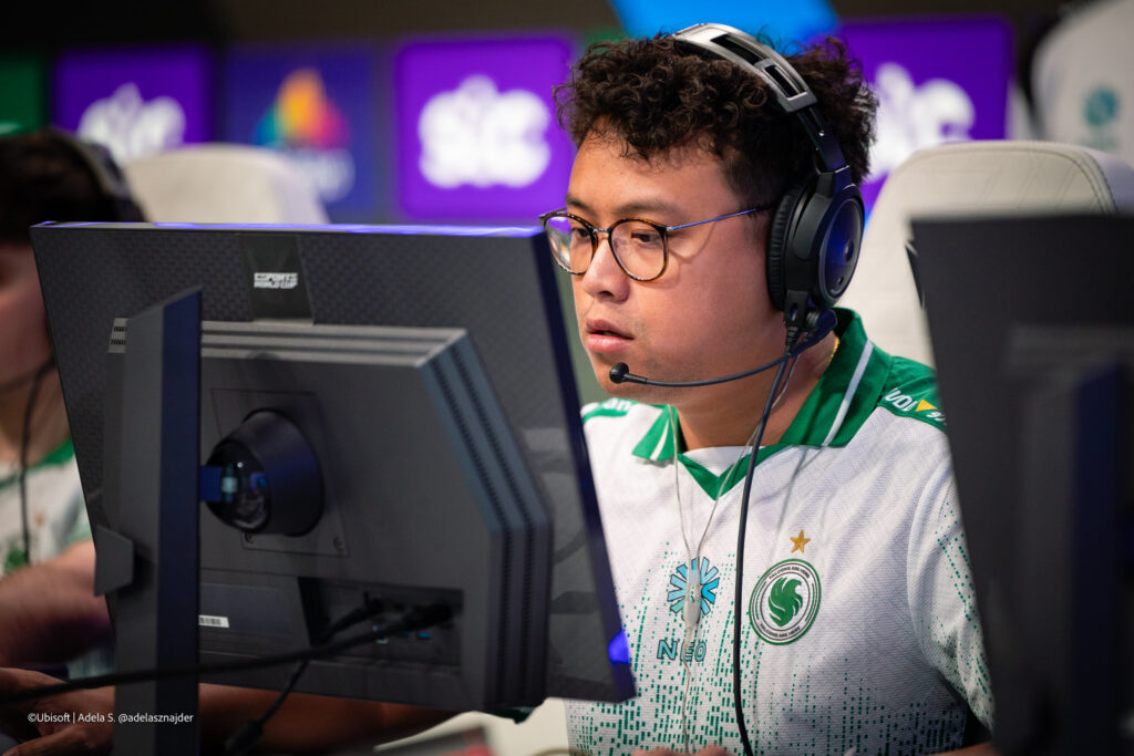 It’s a photo of the R6 esports players from Team Falcon during the Esports World Cup 2025.