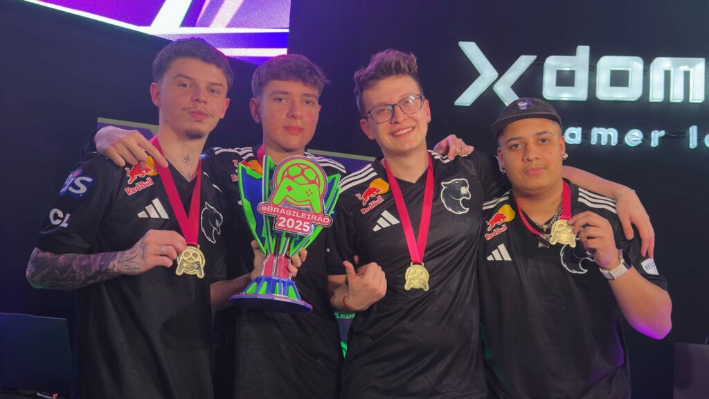 The Rocket League roster of FURIA after winning the esports tournament eBrasileirão 2025.