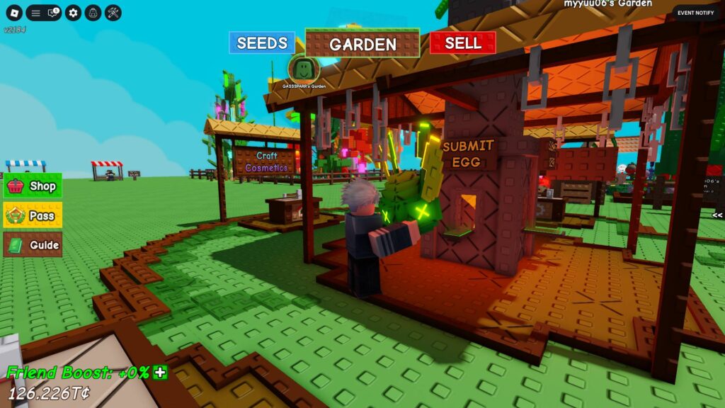 Submitting an Egg to the forge to get coal in Grow a Garden