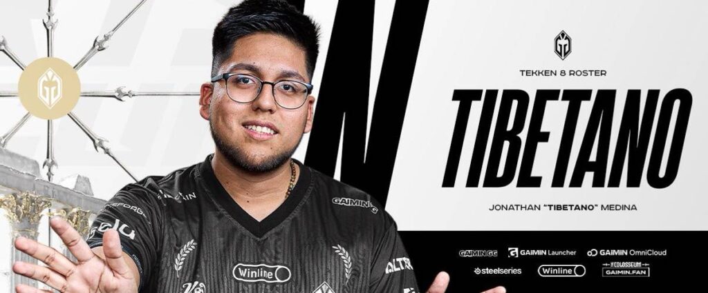 The image is a social account banner of the TEKKEN 8 player Tibetano.