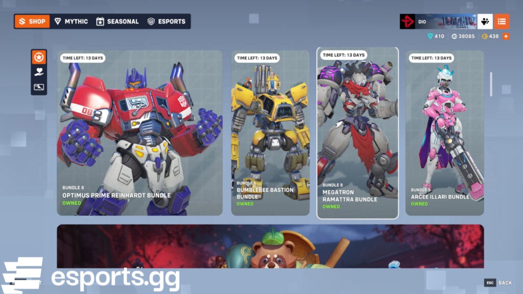 Transformers overwatch 