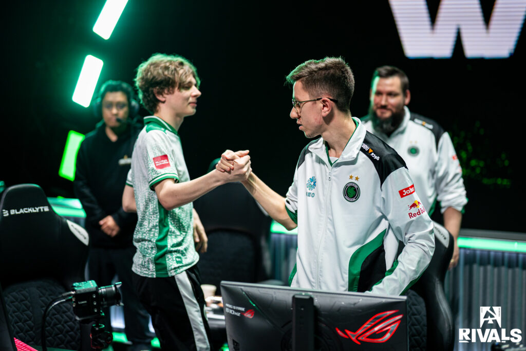 The photo of the CS2 players from Team Falcons during the esports tournament BLAST Rivals Fall 2025.