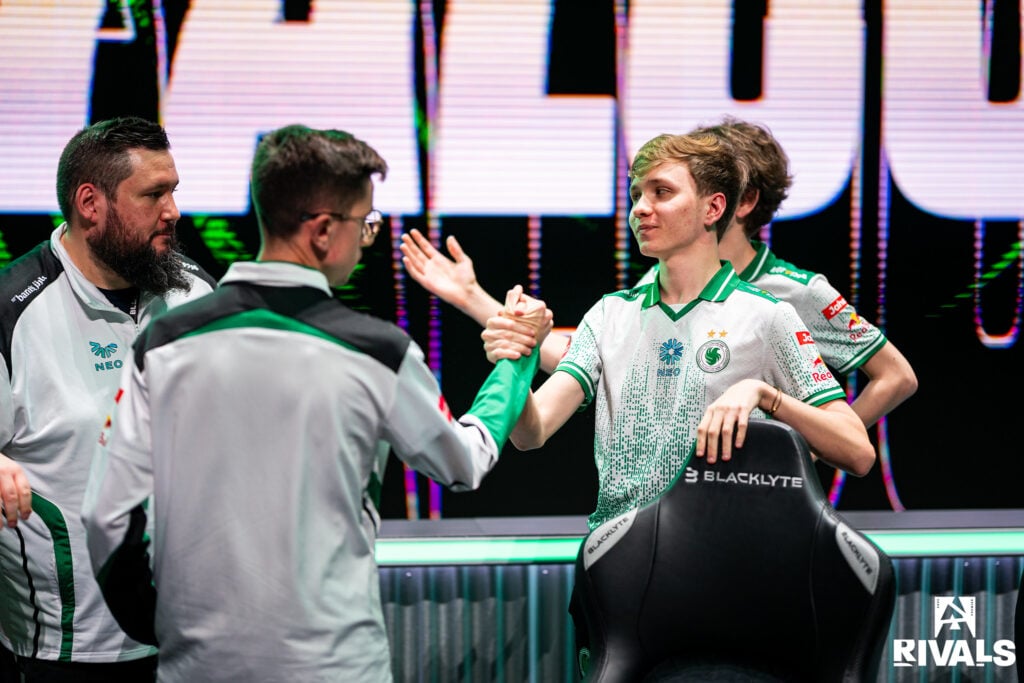 The Counter-Strike 2 players from Team Falcons at the CS2 esports tournament BLAST Rivals Fall 2025 in Hong Kong - a photo.