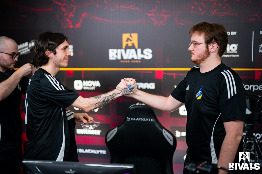 The photo of the CS2 players from the team Passion UA during the esports tournament BLAST Rivals Fall 2025.