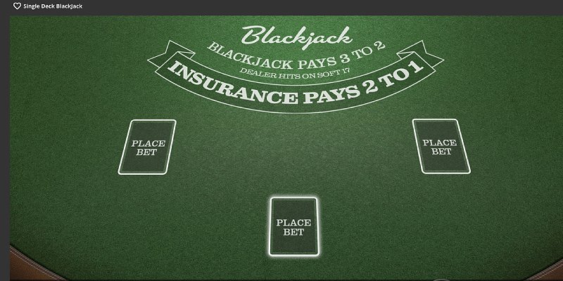 Single Deck Blackjack
