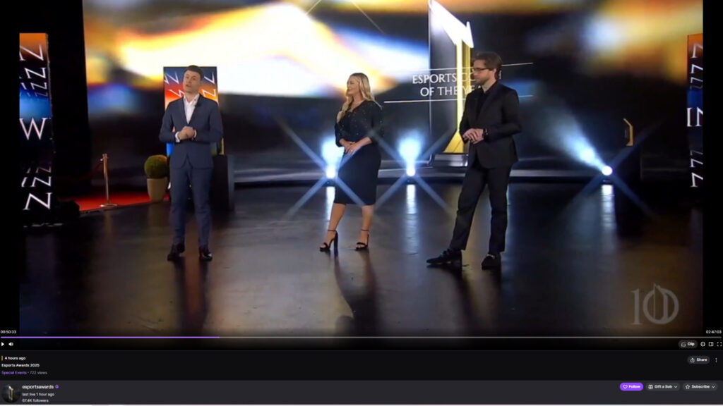 Esports Awards 2025 on Twitch