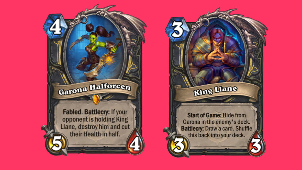 Garona Halforcen King Llane Hearthstone Across the Timeways