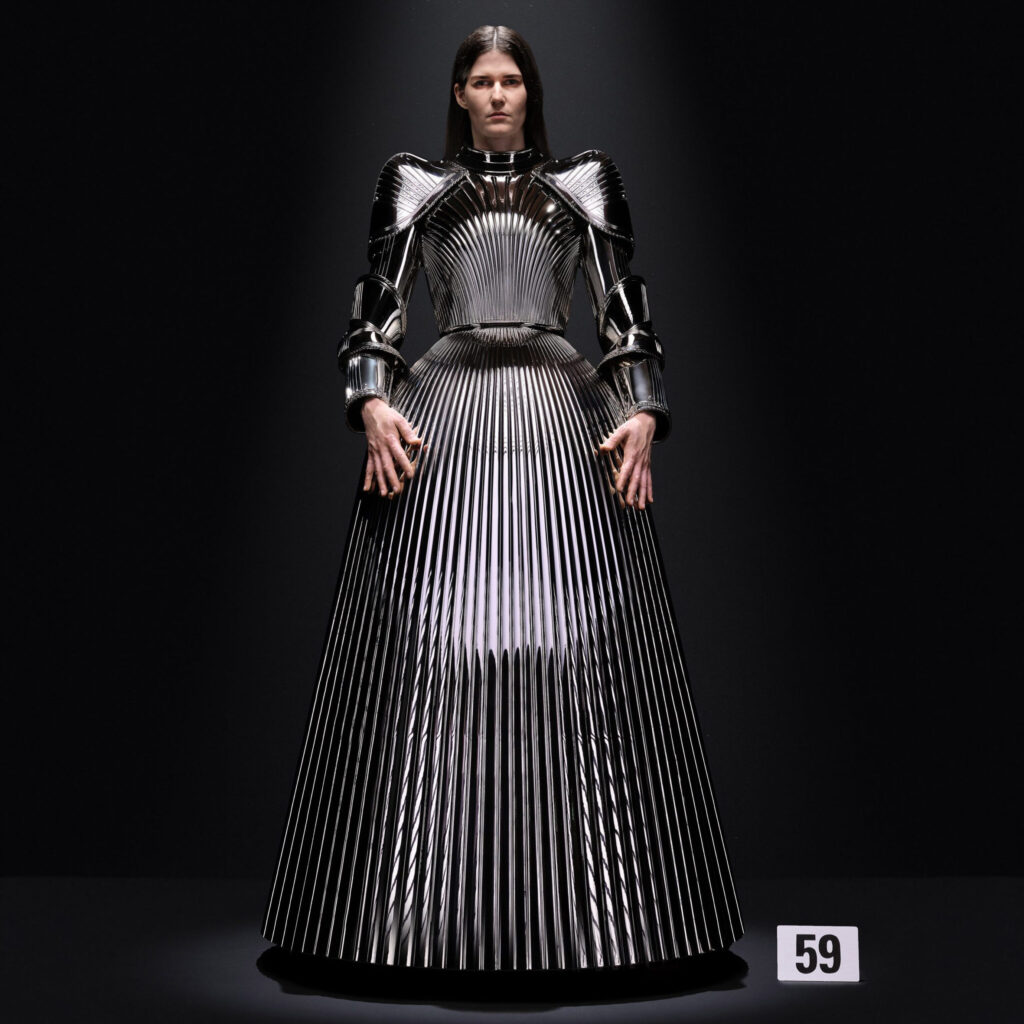 Balenciaga's couture armor outfit 