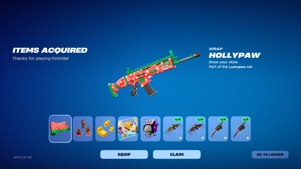 How to unlock the Hollypaw Wrap in Fortnite for free