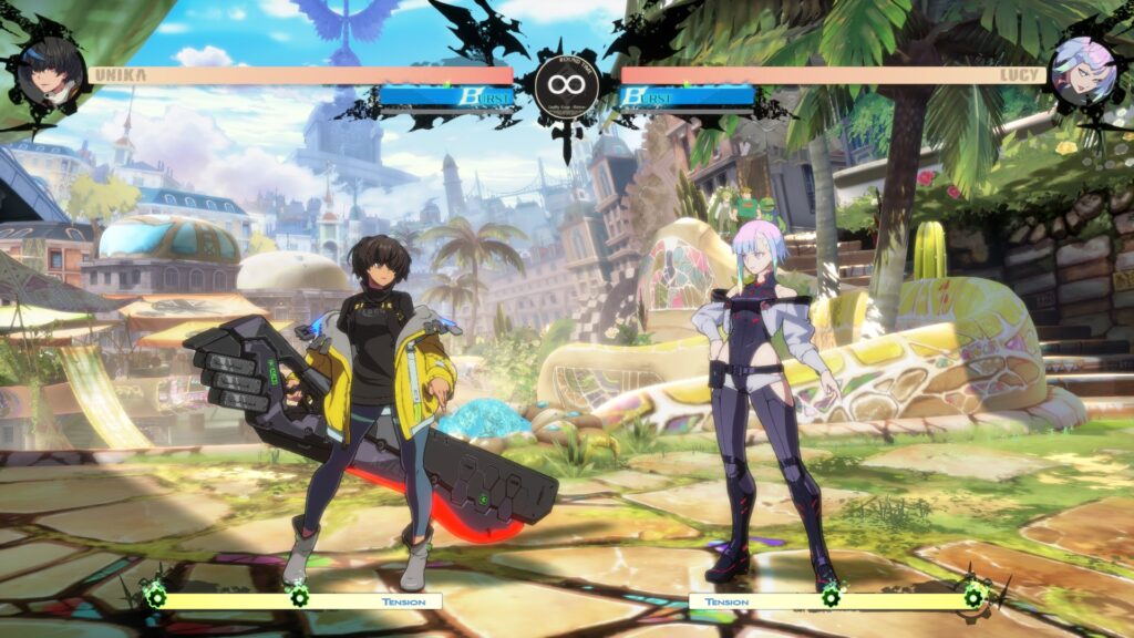 The image highlights two DLC characters in the fighting game Guilty Gear Strive: Unika and Lucy were released in 2025.