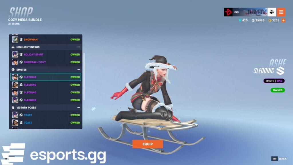 overwatch 2 sled emote