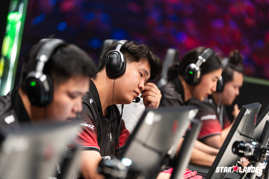 The Counter-Strike 2 team The MongolZ compete at the CS2 esports StarLadder Budapest Major 2025 - a photo from one of the matches.