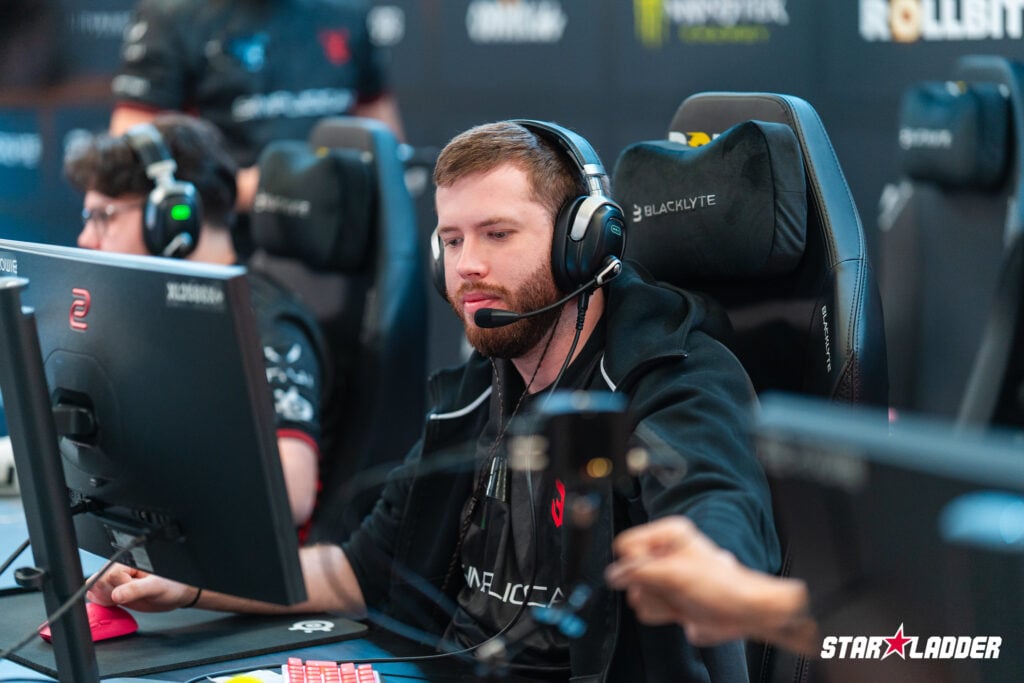 The CS2 esports player Ex3rcice from the team 3DMAX in Stage 2 at the StarLadder Budapest Major 2025 - a photo.