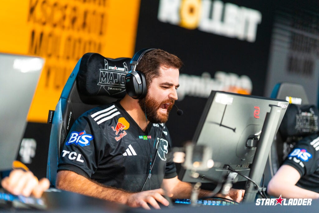 The CS2 esports player FalleN from the team FURIA in Stage 3 at the StarLadder Budapest Major 2025 - a photo.