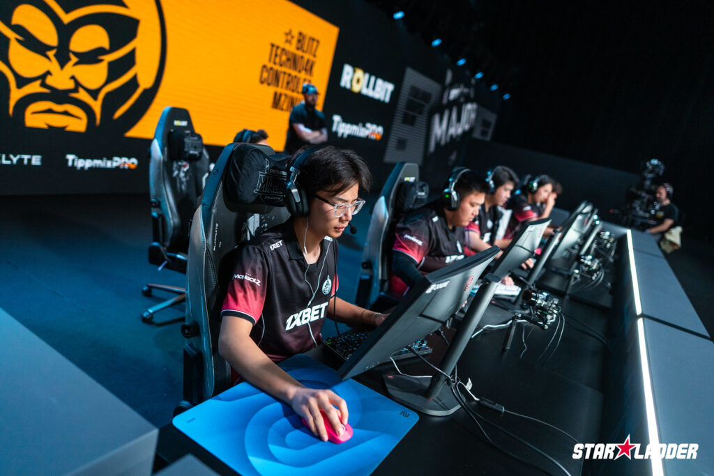 It’s a photo of the Counter-Strike 2 esports team The MongolZ during the CS2 StarLadder Budapest Major 2025.