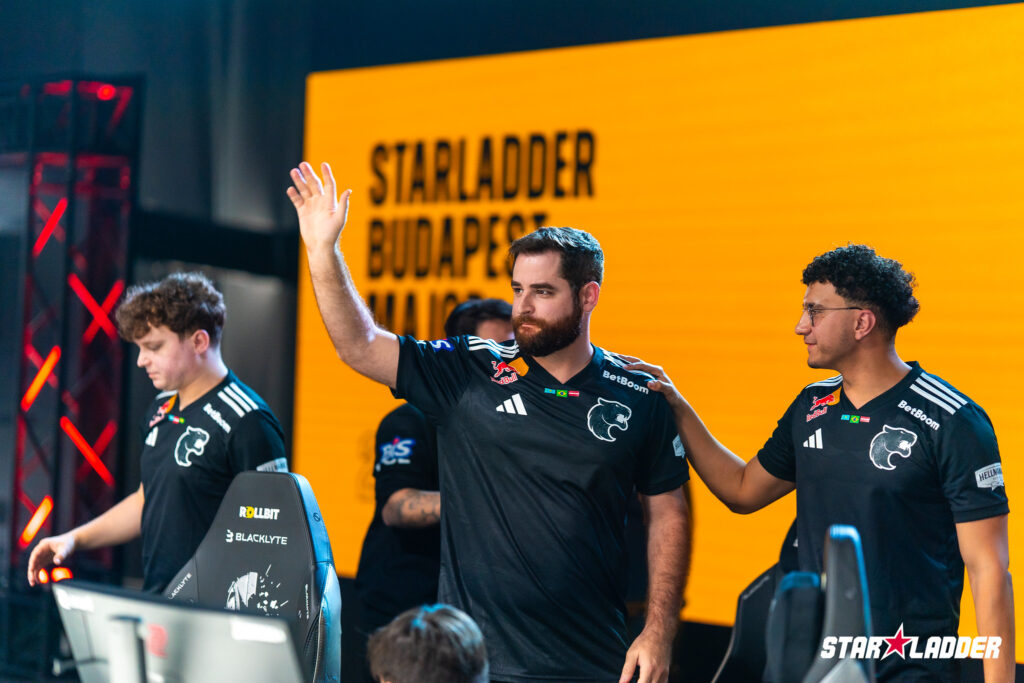 The CS2 esports players from the team FURIA in Stage 3 at the StarLadder Budapest Major 2025 - a photo.