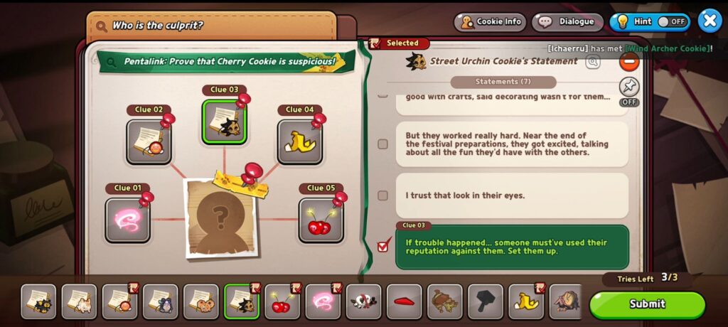 CRK Holiday Square event: Chapter 6-2 Calling Names - Prove that Cherry Cookie is suspicious!